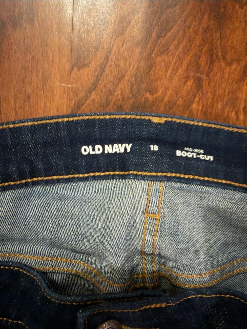 Women’s Dark Blue Stretch Bootcut Jeans - Picture 2 of 3